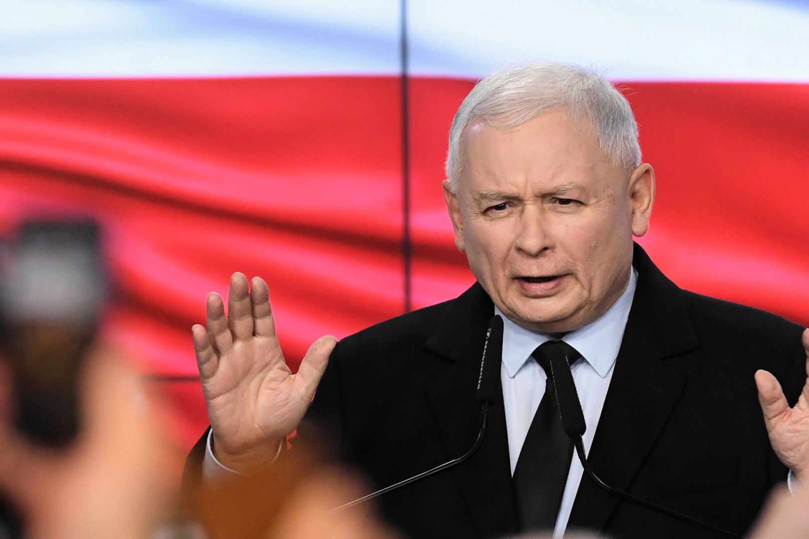 Jarosław Kaczyński skupiał się w przemówieniu na wyzwaniach.
