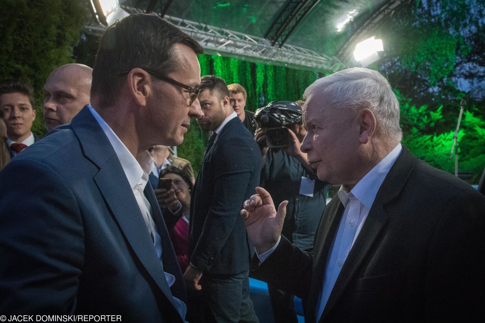 Wybory parlamentarne 2019. Mateusz Morawiecki i Jarosław Kaczyński.