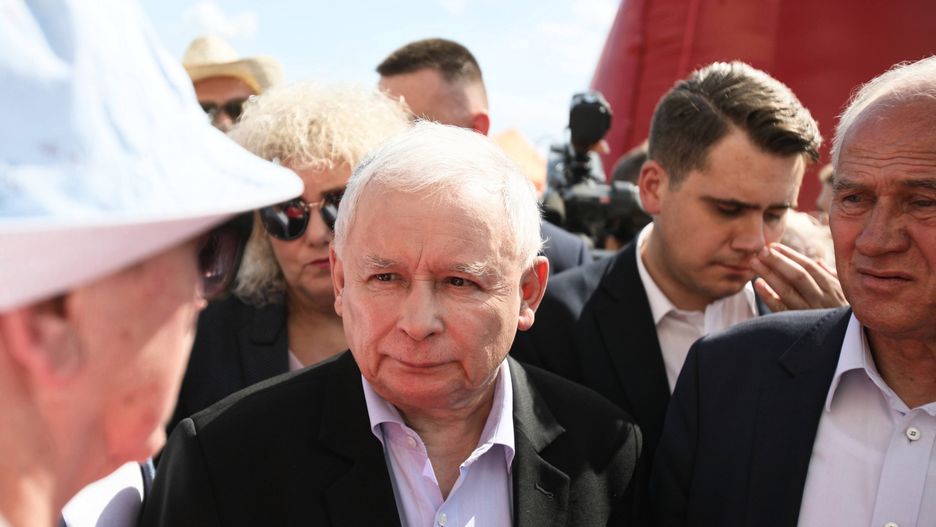 Jarosław Kaczyński podczas pikniku PiS w Zbuczynie (woj. mazowieckie)