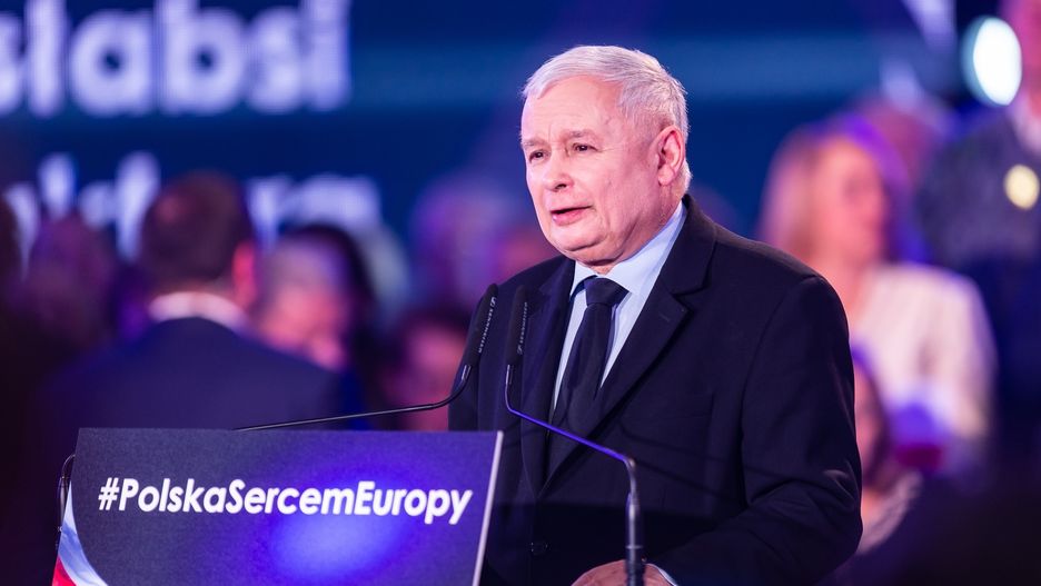 Jarosław Kaczyński na konwencji