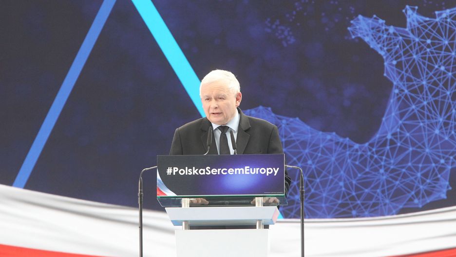 Jarosław Kaczyński podczas konwencji Prawa i Sprawiedliwości 