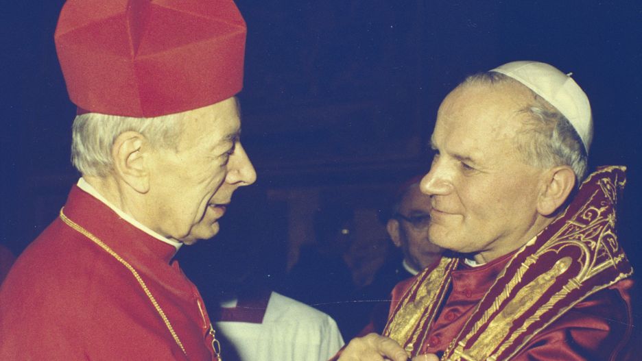Kardynał Stefan Wyszyński i papież Jan Paweł II