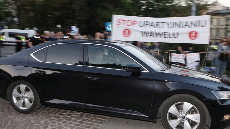 Jarosław Kaczyński na Wawelu