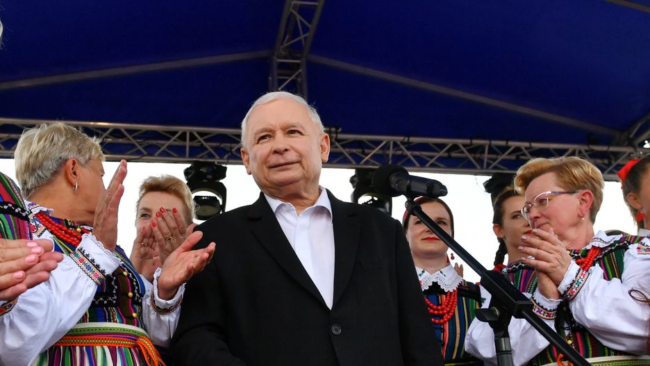 Jarosław Kaczyński na pikniku rodzinnym w Miedznie Murowanej.