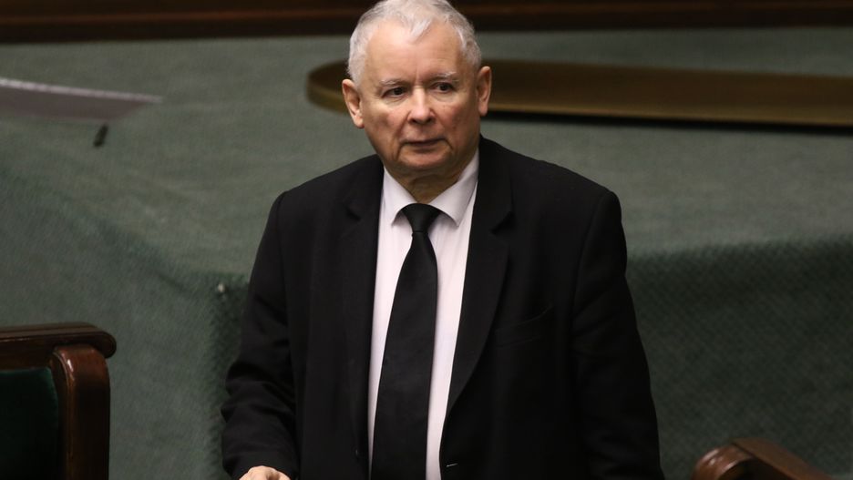Prezes PiS Jarosław Kaczyński w Sejmie