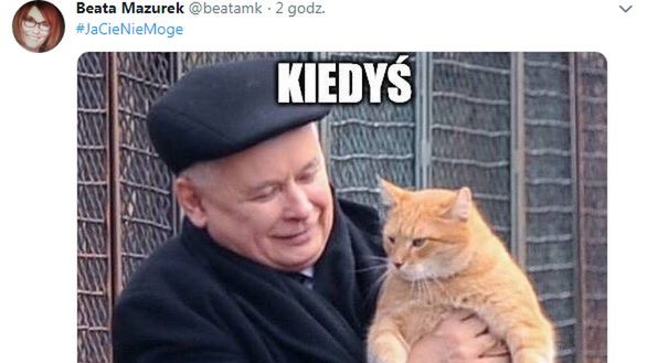 Tweet opublikowany przez Beatę Mazurek