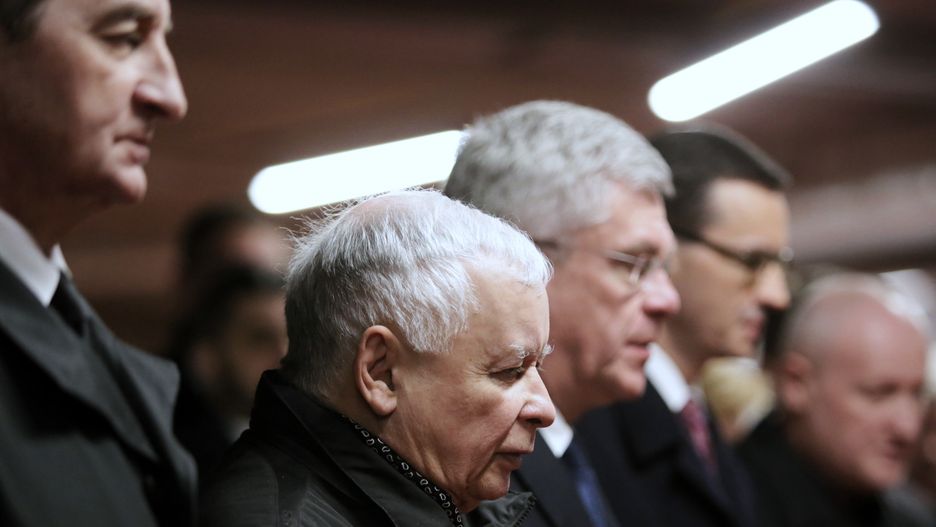 Jarosławowi Kaczyńskiemu towarzyszył m.in. Mateusz Morawiecki