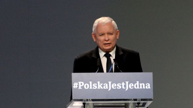 Jarosław Kaczyński na kongresie PiS