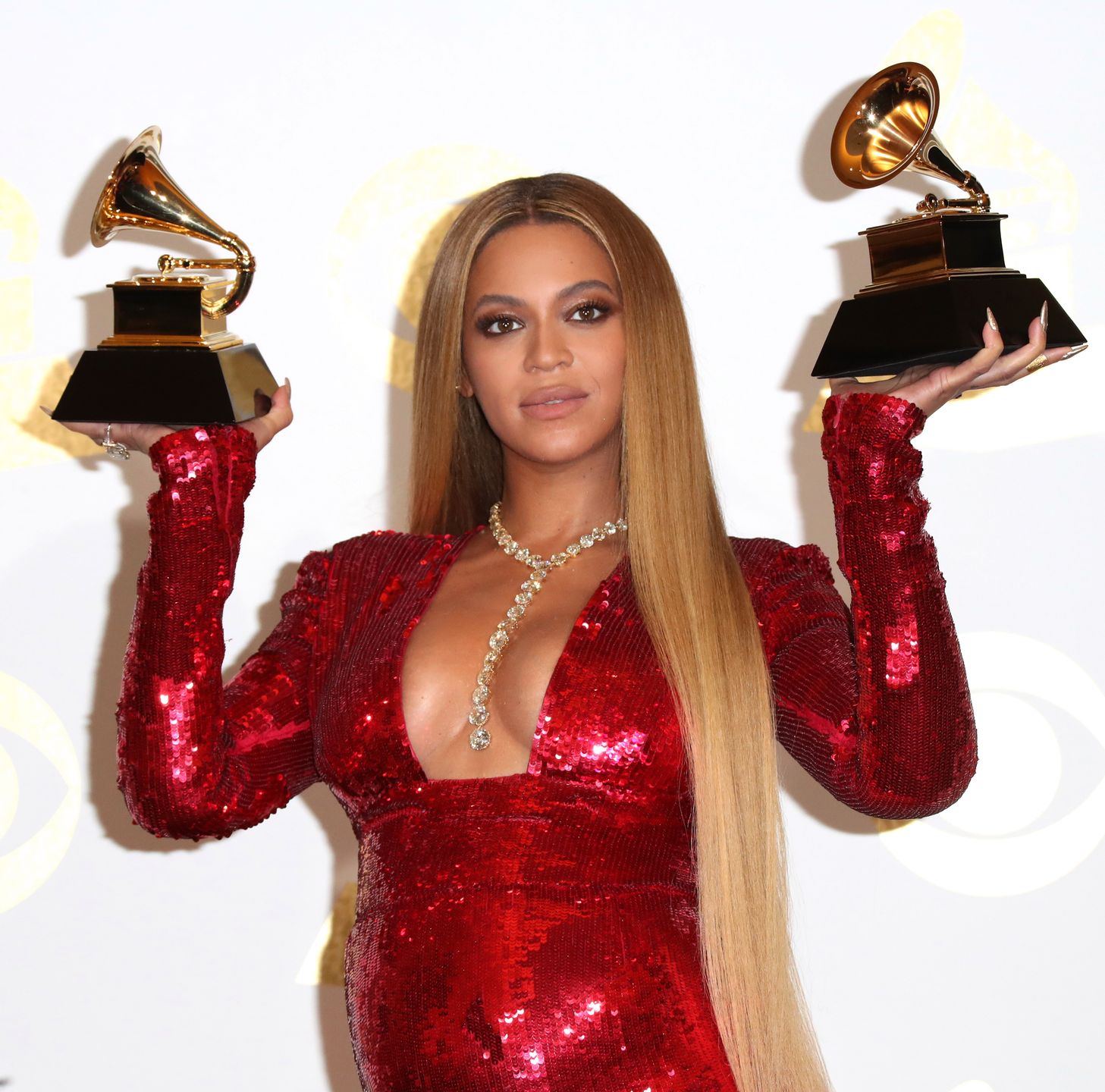 poses in the press room during The 59th GRAMMY Awards at STAPLES Center on February 12, 2017 in Los Angeles, California. 