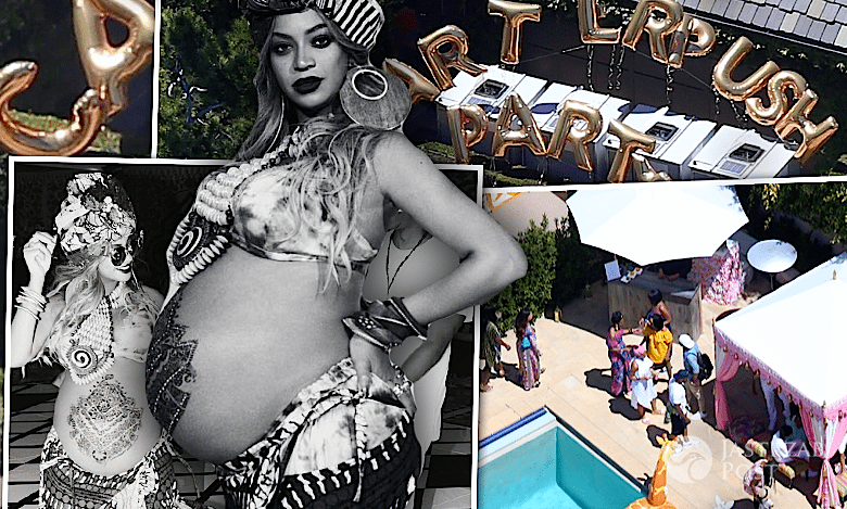 Beyonce pochwaliła się baby shower! Sesja z brzuszkiem jest piękna, ale o wiele ciekawsze są zdjęcia paparazzi