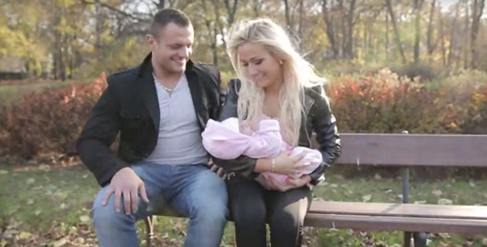 Eliza i Trybson z córeczką