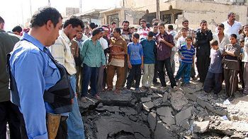 Krater powstały wskutek wybuchu