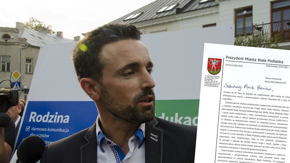 Prezydent Białej Podlaskiej Michał Litwiniuk apeluje o przełożenie wyborów prezydenckich