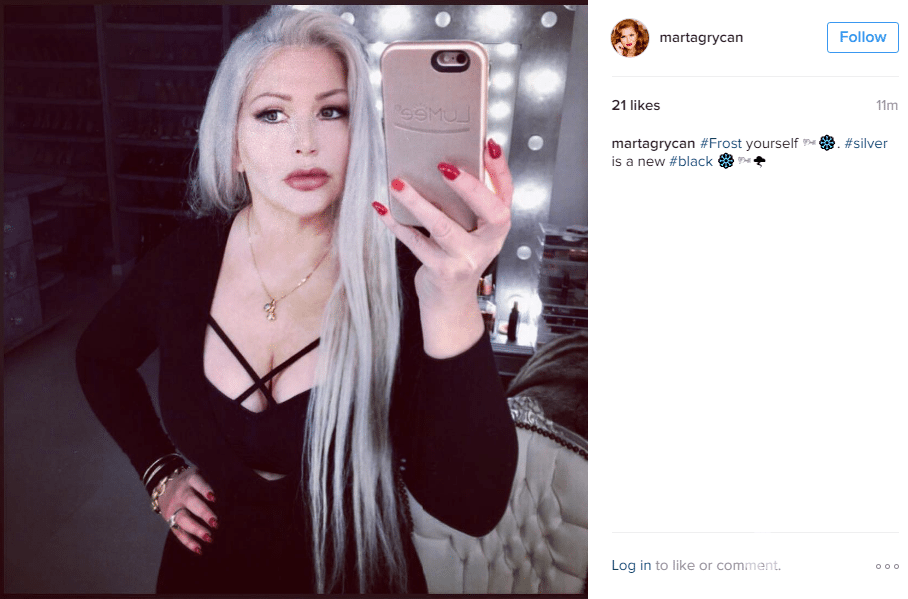 Marta Grycan w blond włosach na instagramie!