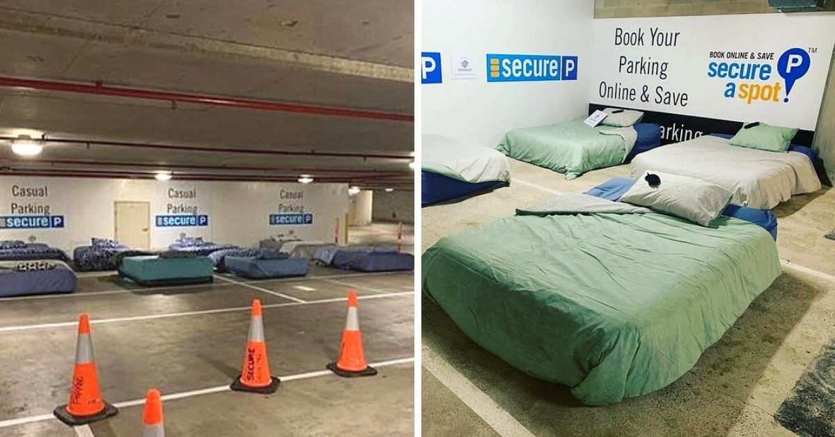 Parking Lot Converted  Into a Shelter for the Homeless. Everything Thanks to a Creative Charity Action