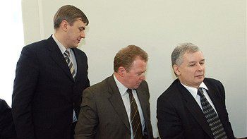 Roman Giertych, Janusz Wojciechowski i Jarosław Kaczyński