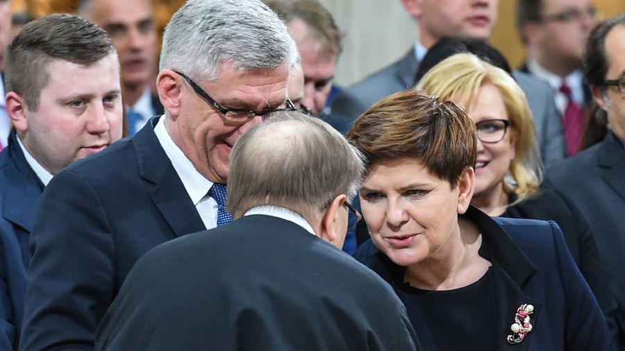 Premier Beata Szydło podczas konsekracji kościoła o. Rydzyka w Toruniu 