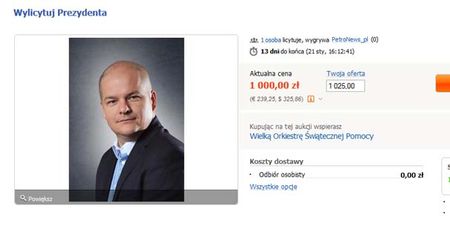 Wylicytuj prezydenta miasta do pracy
