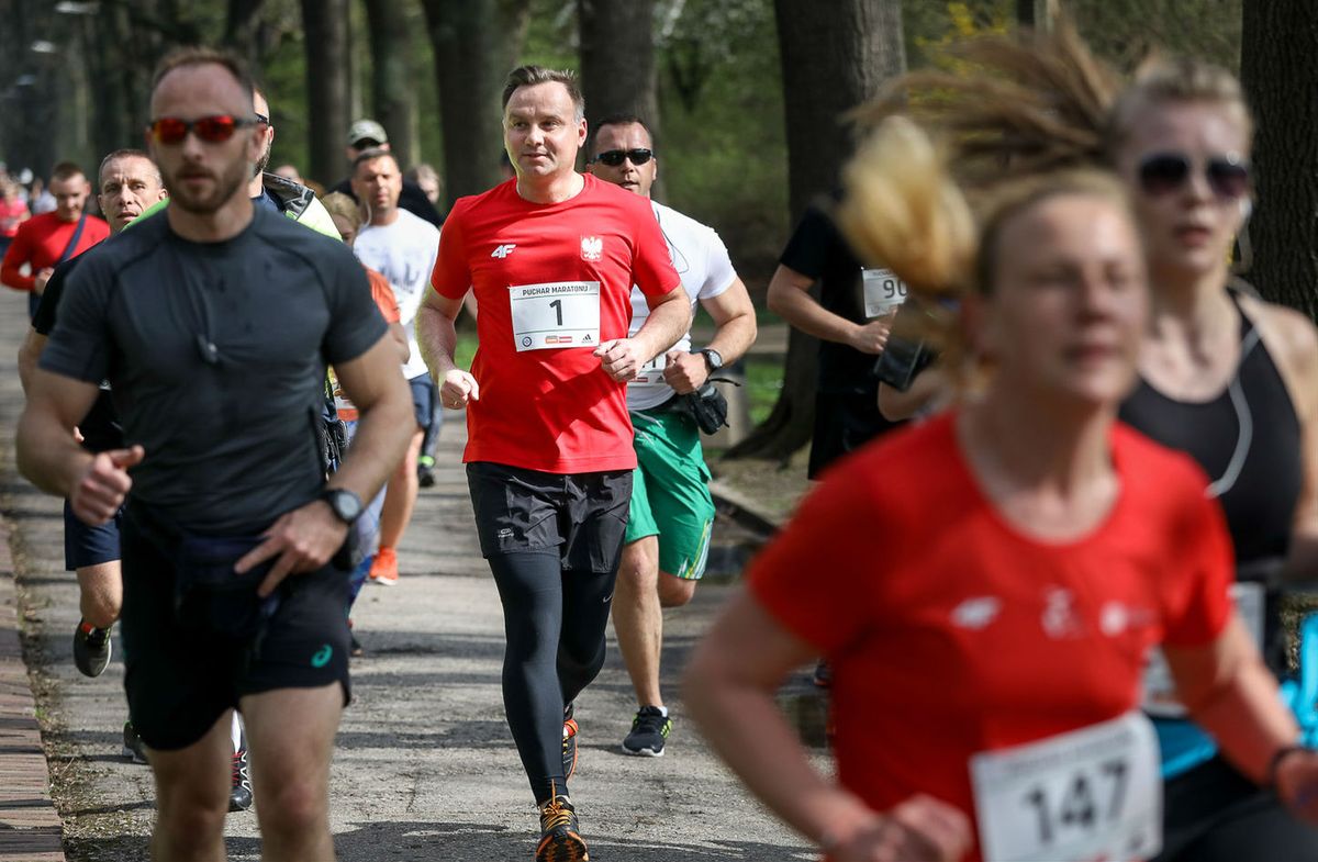 Prezydent Duda wyłączył się z polityki. Wziął udział w biegu dla tragicznie zmarłego funkcjonariusza BOR