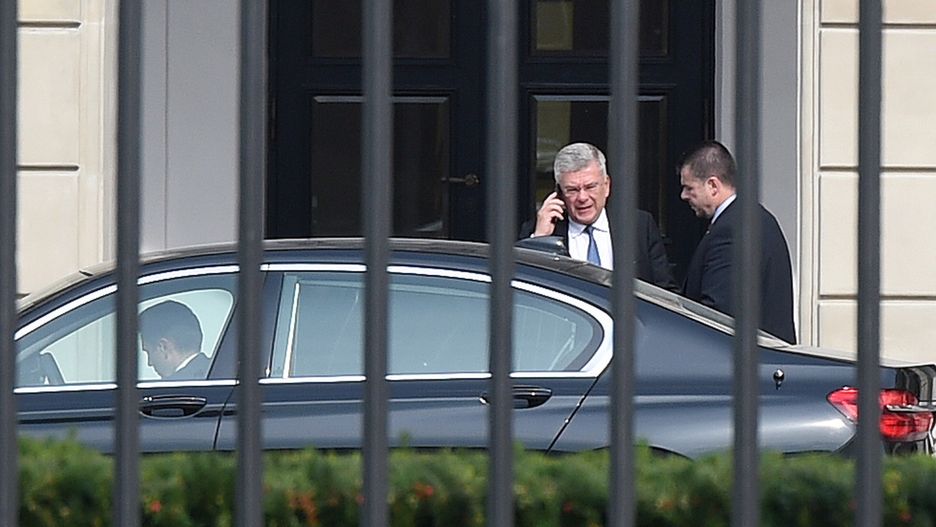 Stanisław Karczewski po spotkaniu z Andrzejem Dudą w Pałacu Prezydenckim