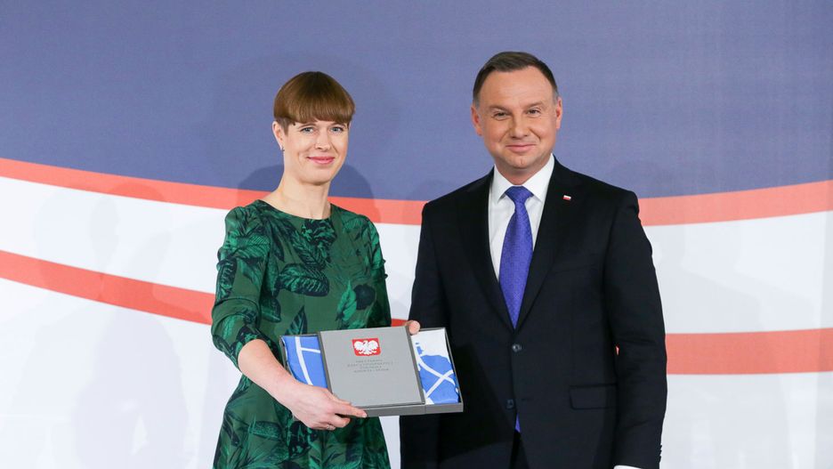 Prezydenci: Estonii Kersti Kaljulaid i Polski Andrzej Duda