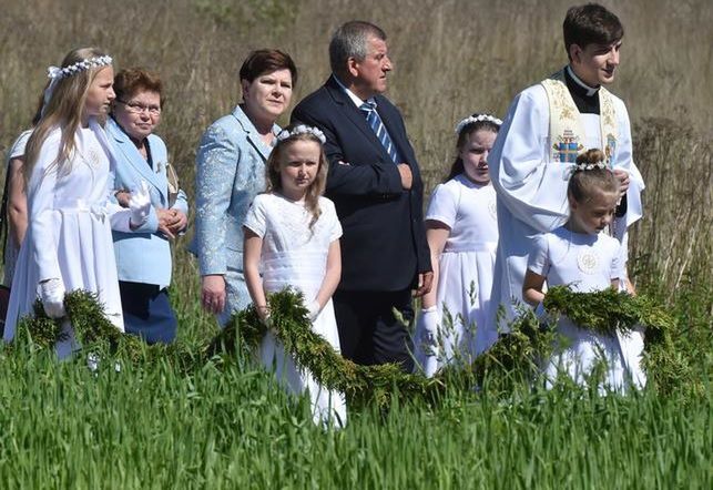 Premier Beata Szydło z mężem Edwardem i synem Tymoteuszem