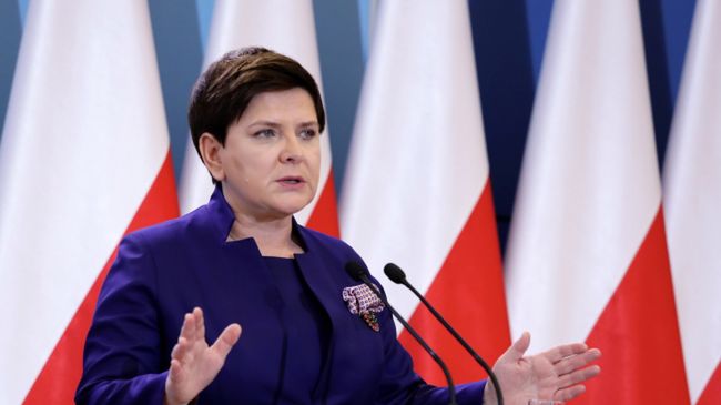 Wicepremier Beata Szydło podczas konferencji