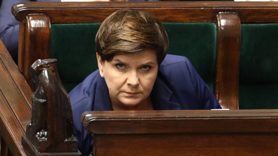 Premier Beata Szydło w ławach rządowych w Sejmie