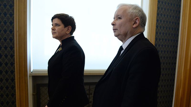 Premier Beata Szydło i prezes PiS Jarosław Kaczyński.