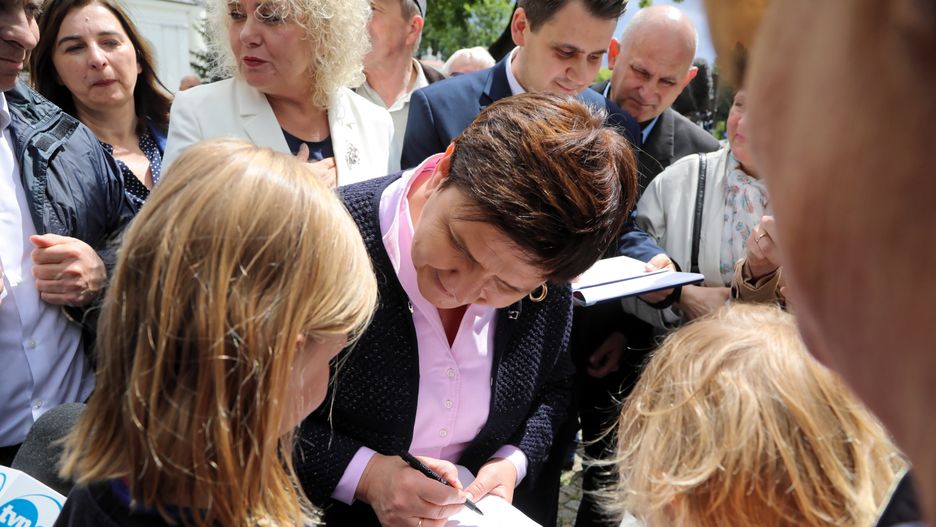 Beata Szydło z wizytą w Węgrowie. Miała ochronę SOP?