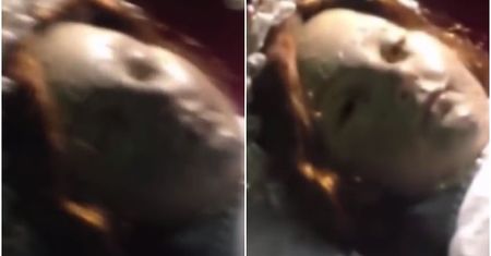 Upiorne wideo. Zwłoki świętej dziewczynki mrugają do obiektywu