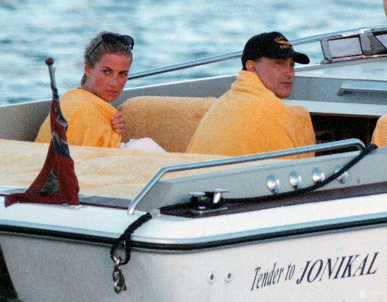 Diana i Dodi Al-Fayed na wakacjach we Francji
