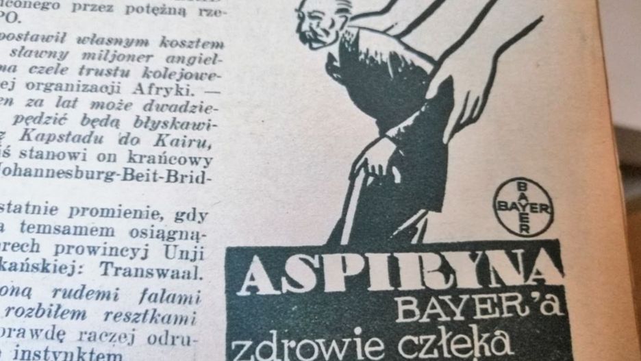 Koncern Bayer niemal w każdym numerze magazynu reklamował swoją aspirynę