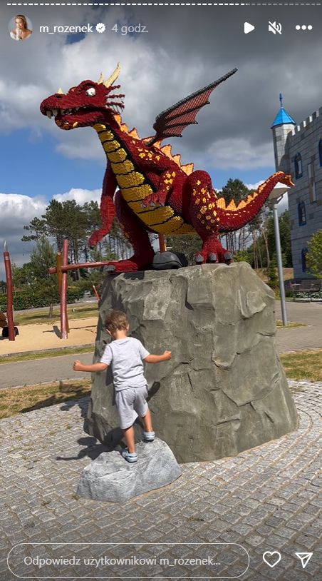 Małgorzata Rozenek z rodziną w Legolandzie