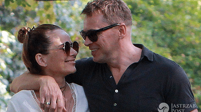 Paulina Sykut z mężem i córką