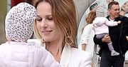 Paulina Sykut z mężem i córką na obiedzie. Mała Róża jest tak samo stylowa jak jej sławna mama