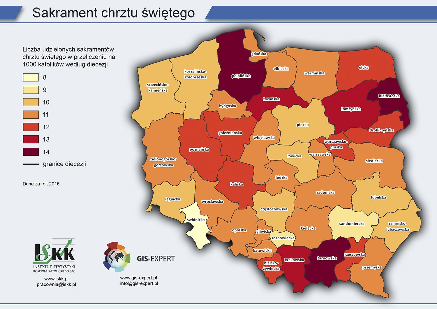 Popularność chrztów w Polsce