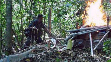 Jedna z akcji niszczenia narkotyków w Peru