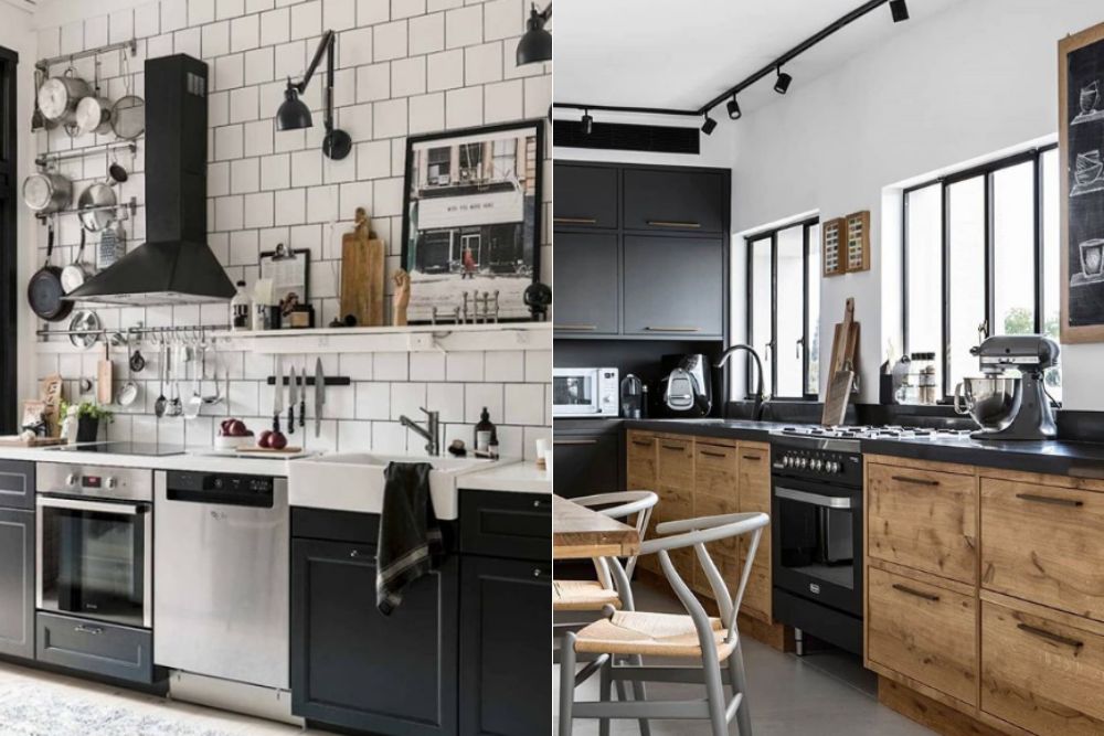 Meble w stylu industrialnym mogą pomóc we wprowadzeniu do kuchni kontrastu 