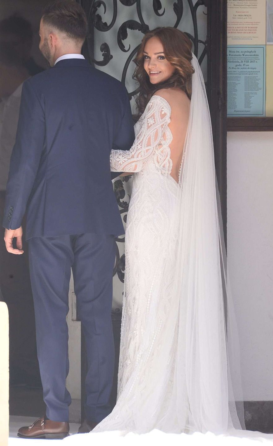 Sylwia Nowak w sukni ślubnej