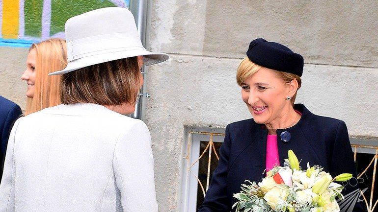 Królowa Matylda i Agata Duda, 2. dzień wizyty belgijskiej pary królewskiej w Polsce (fot. ONS)
