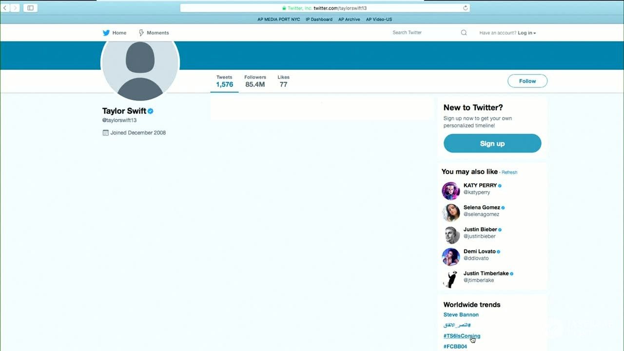 Taylor Swift skasowała posty na Twitterze