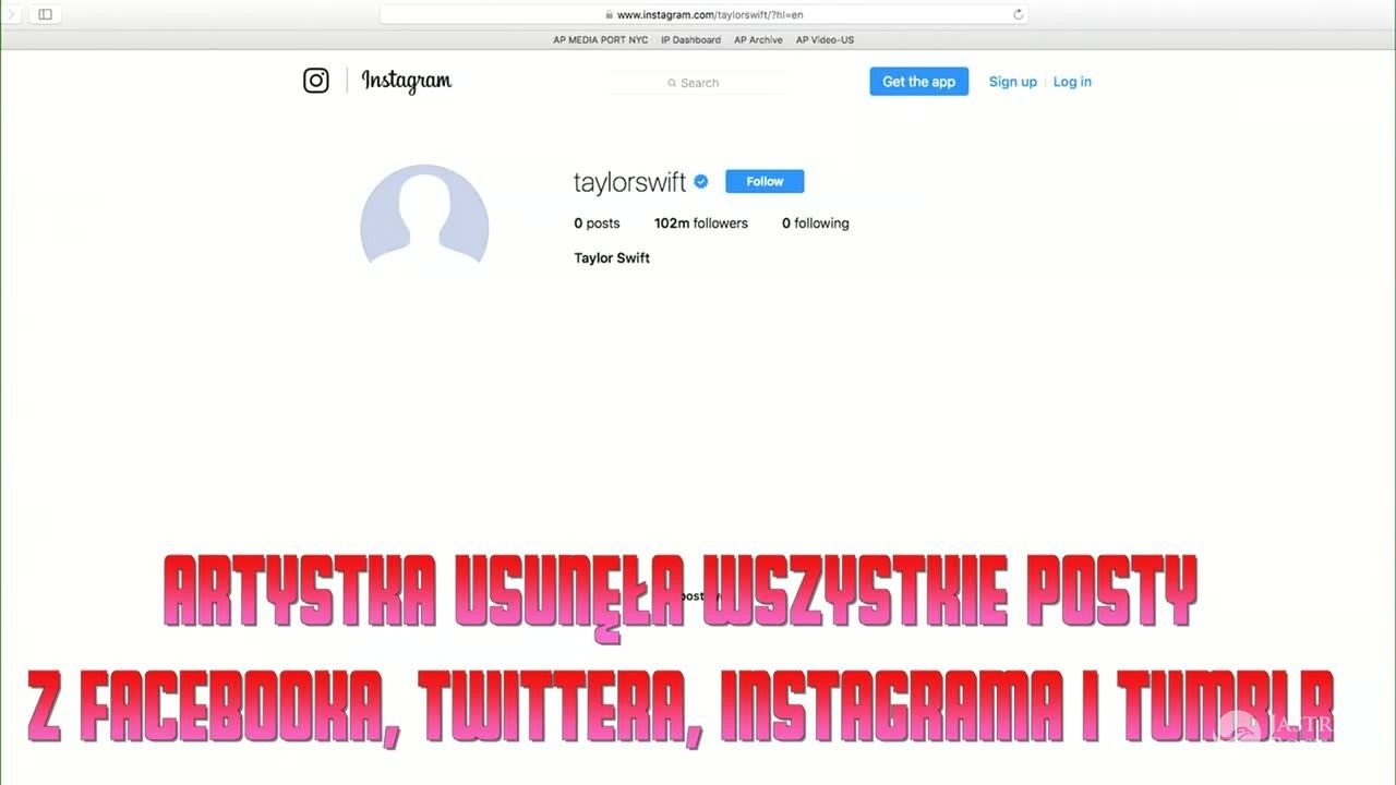 Taylor Swift usunęła zdjęcia z Instagrama