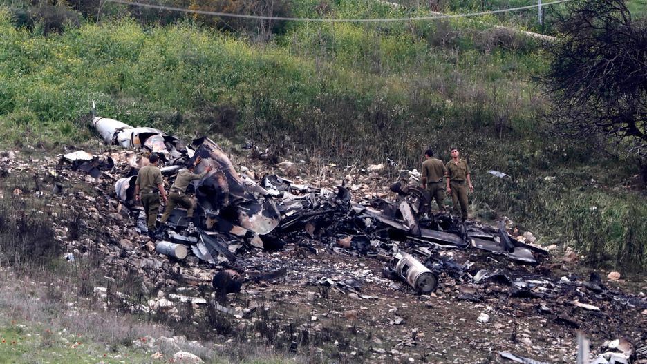 Wrak zestrzelonego izraelskiego F-16