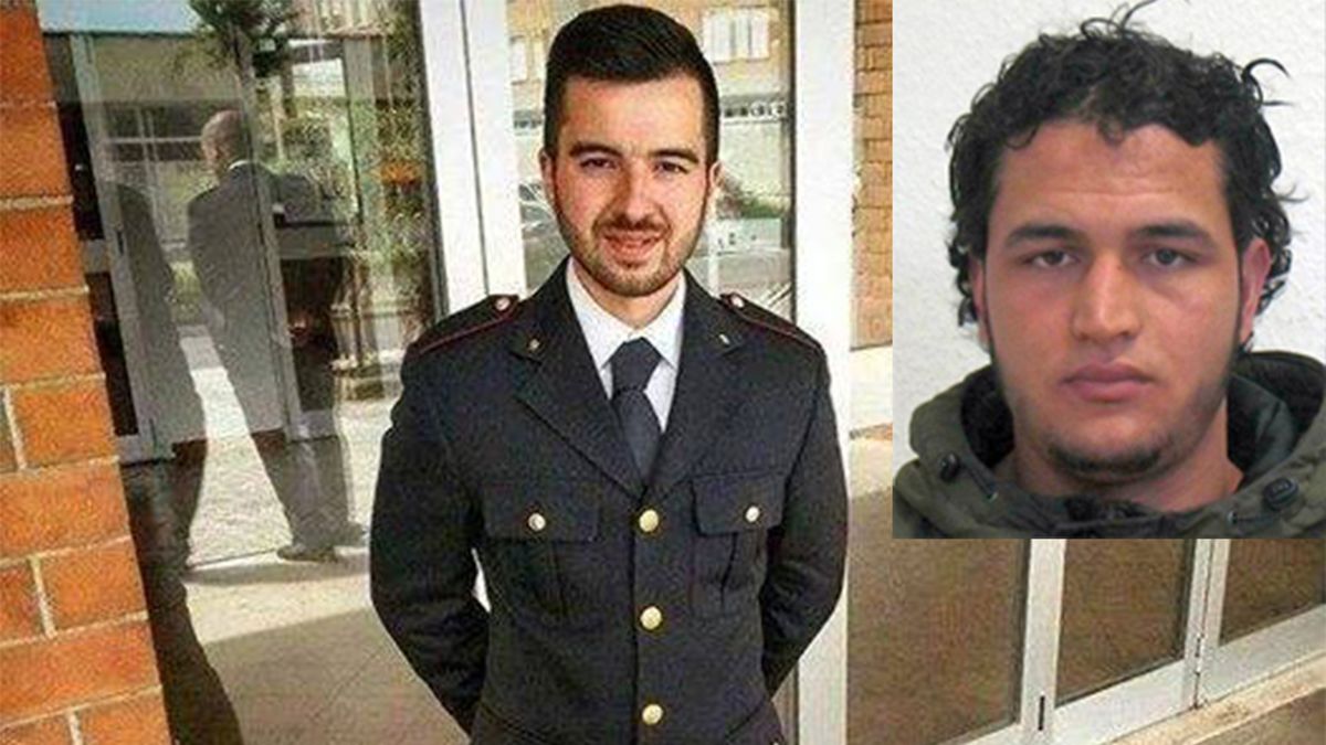 epa05684720 An undated handout composite photo made available by German Federal Criminal Police Office (BKA) on 21 December 2016 shows suspect Anis Amri who is searched for in connection to the 19 December Berlin attacks. A manhunt for the truck driver is underway after an initial suspect had to be released after he was cleared of the suspicion. At least 12 people were killed and dozens injured when a truck on 19 December drove into the Christmas market at Breitscheidplatz in Berlin, in what authorities believe was a deliberate attack.  EPA/BKA / HANDOUT BEST QUALITY AVAILABLE, MANDATORY CREDIT HANDOUT EDITORIAL USE ONLY/NO SALES Dostawca: PAP/EPA.