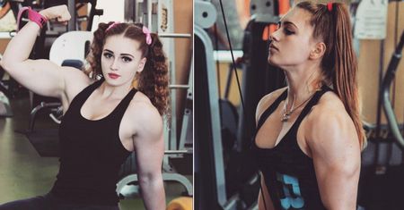 Muskularna Barbie. Wyciska na klatę 120 kg