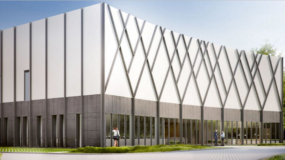 Wizualizacja budynku nowej biblioteki i obserwatorium Uniwersytetu w Białymstoku