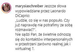Marysia Schreiber komentuje zdjęcie Hołowni