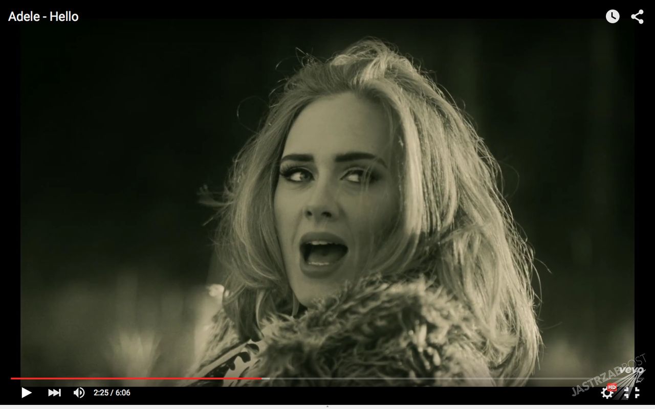 Adele Hello na YouTube