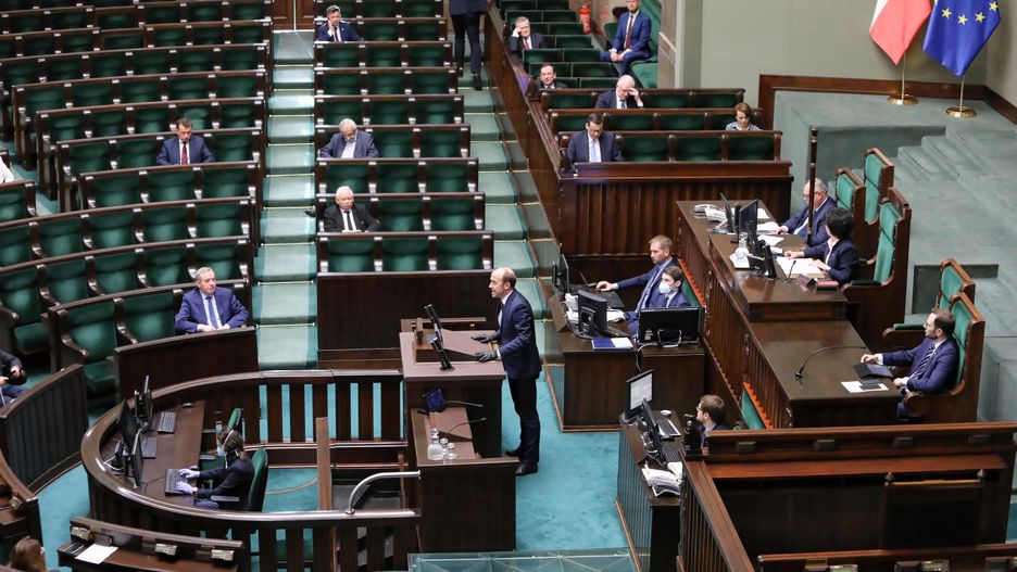 Sejm podczas posiedzenia nt. tarczy antykryzysowej.